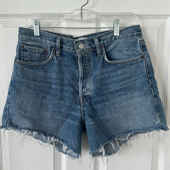 Agolde Parker Long Denim Short size 28 - Picture 2 of 5